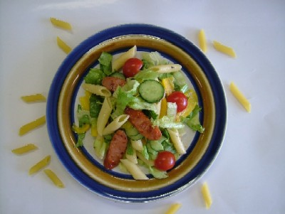 ペンネで作る夏風サラダ